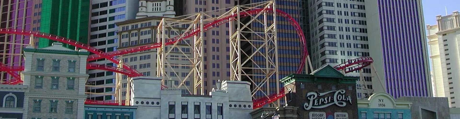 Roller coaster near Majestic Courier Company’s Las Vegas headquarters